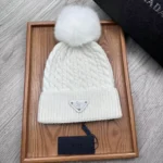 Prada Wool and Cashmere Beanie – Iconic Triangle Logo in Dubai UAE